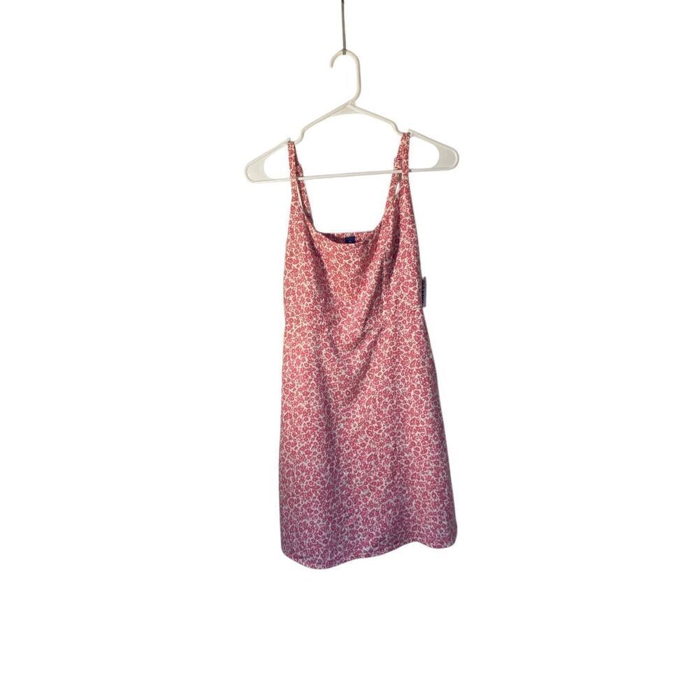 NWT old navy women’s pink and white floral print linen blend dress XS
